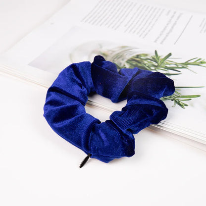 Portable Hidden Safe Hair Tie Storage Case – Secret Scrunchie with Zipper for Cash, Key & Jewelry (Travel/Outdoor)