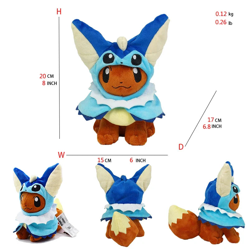 Eevee Evolution Plush Toys – Umbreon, Espeon, Jolteon & More Soft Stuffed Cartoon Collection