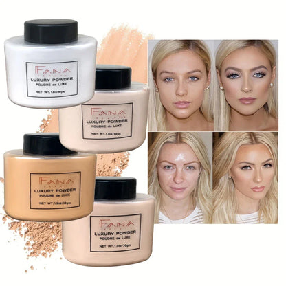 4 Colors Luxury Banana Setting Powder – Long-Lasting, Waterproof & Oil-Control Face Powder
