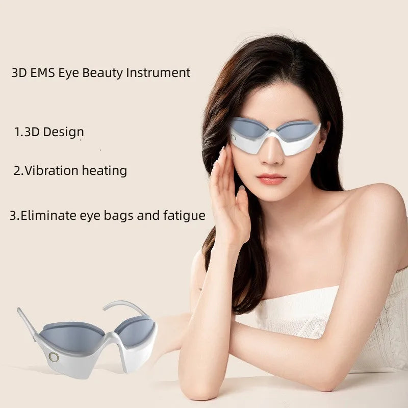 3D EMS Eye Beauty Massager – Micro-Current Pulse Device for Wrinkle Reduction, Dark Circle & Eye Bag Removal
