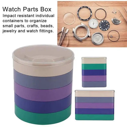 5-Layer Watch Parts Storage Box | Watchmaker Tool Organizer for Screws, Components & Movements