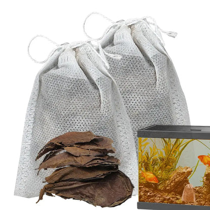 Aquarium Almond Catappa Leaves – Betta & Shrimp Fish Tank Accessories for Creating a Rainforest Environment