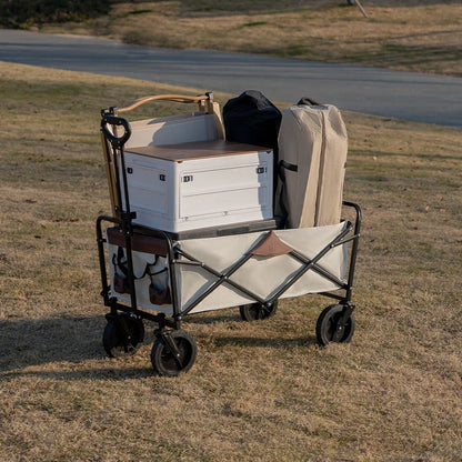 Heavy Duty Large Capacity Folding Wagon – Collapsible Portable Utility Cart for Shopping, Beach & Garden