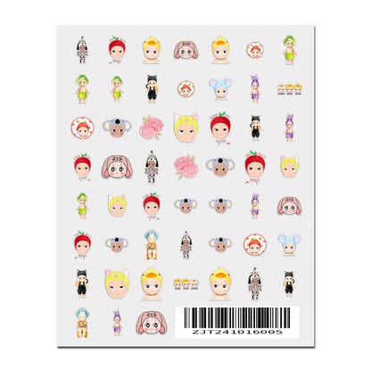 S-Sonnies Angels 3D Nail Art Sticker – 1PCS Adhesive Cartoon Decal for Manicure Design