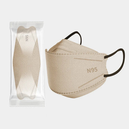 20-120PCS Disposable Fish-Shaped KN95 Face Masks – 4-Layer Protective, Breathable Mask for Men & Women