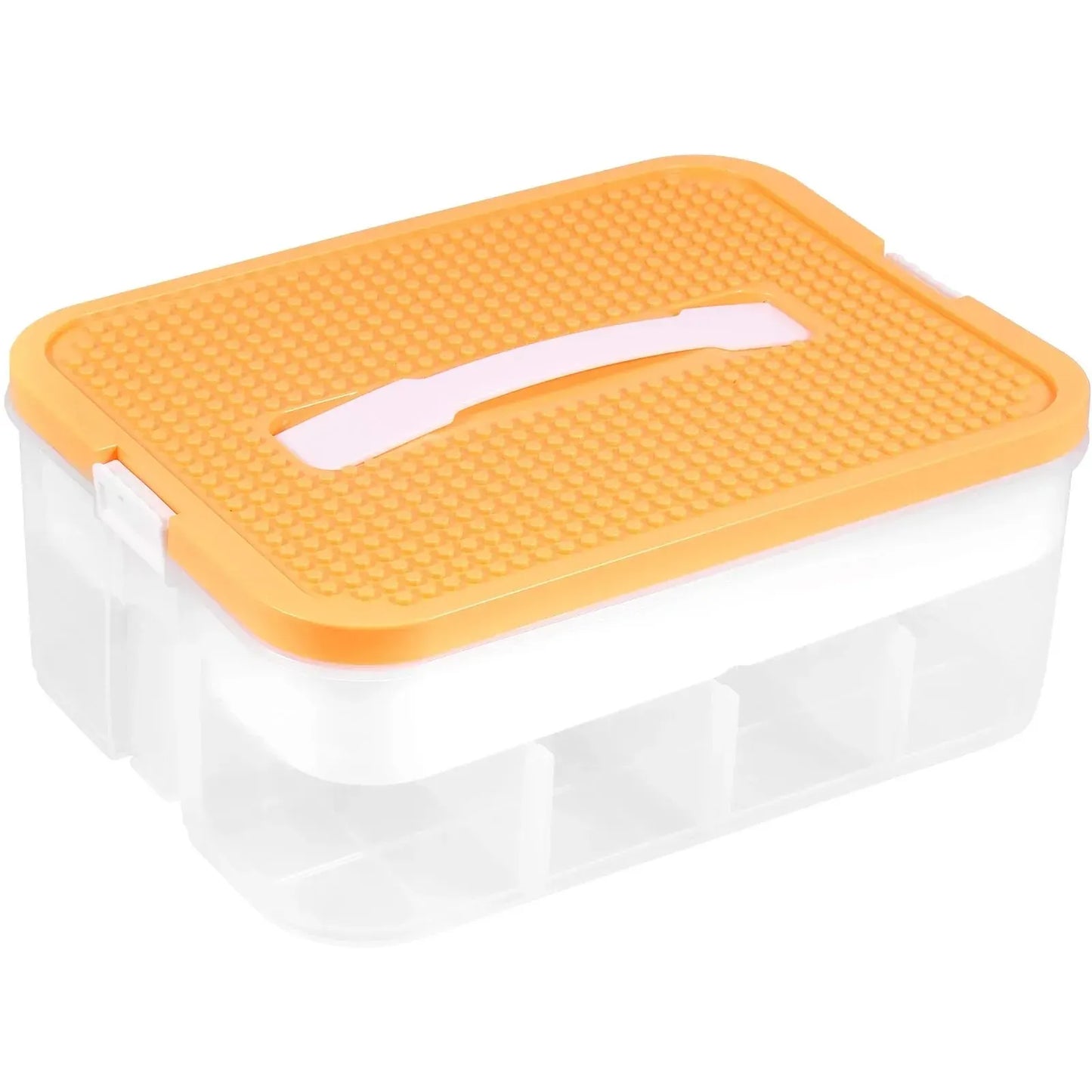 Stackable Kids Building Blocks Storage Box with Handle – Adjustable Organizer for Toys, Cosmetics & Sundries