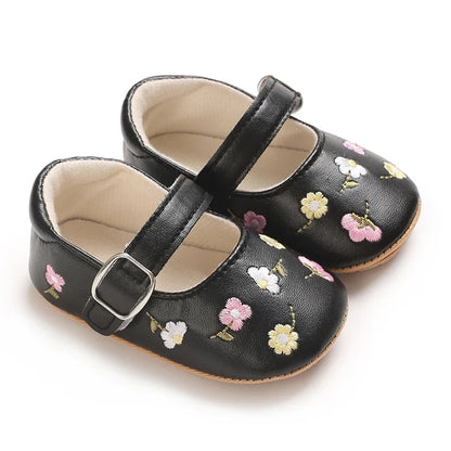 Baby Girl Princess Pre-Walker Shoes - Breathable Flower Bow Soft Sole Casual Sports Footwear 0–1 Year