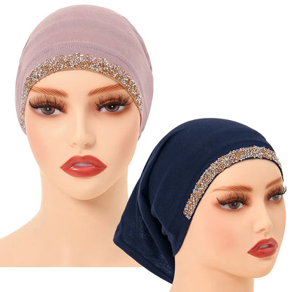 Women’s Modal Cotton Hijab Undercap - Soft Stretchy Diamond Bonnet for Muslim Headscarf & Turban Styling