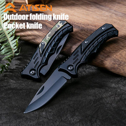 Stainless Steel Folding Fillet Knife with PP Handle – Portable Fishing & Camping Meat Cutter   2/2