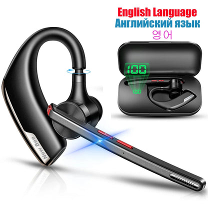 New Bee M51 Bluetooth 5.2 Wireless Headset – Dual-Mic CVC8.0 Noise Cancelling Handsfree Earbuds for Business