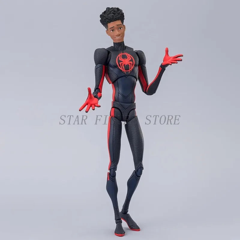 SHF Spider-Man Across the Spider-Verse Miles Morales Figure — 15cm PVC Marvel Collectible Action Toy