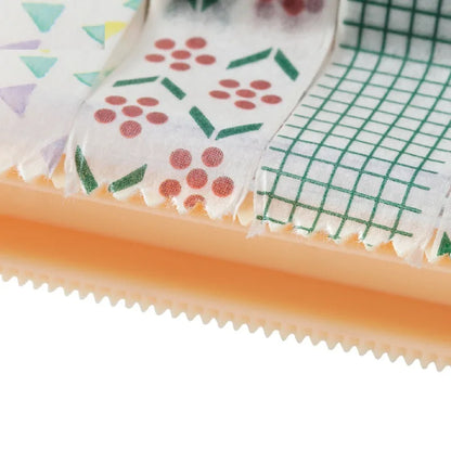 Creative Washi Tape Cutter Set: Transparent Tape Holder and Dispenser - Essential School and Office Stationery Supplies