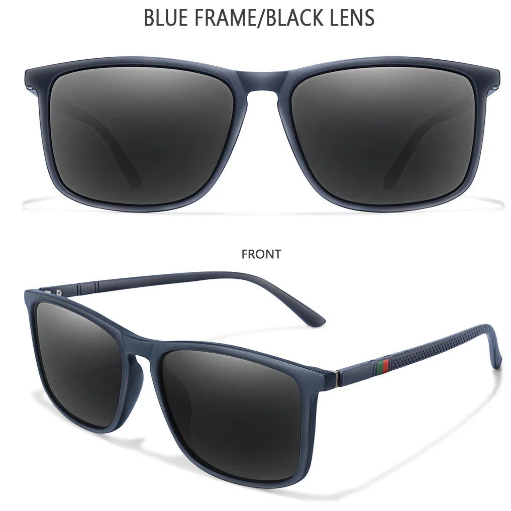 Luxury Square Vintage Polarized Sunglasses for Men & Women – UV400 Cycling, Driving, Fishing Eyewear