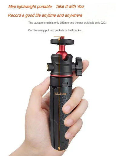 Mini Desktop Selfie Stick Tripod - Handheld Camera Stand, Portable Retractable Vlog & Phone Mount