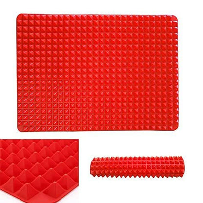 Silicone Cooking Mat – Heat-Resistant Pyramid Baking Sheet for Pizza, BBQ, Grilling & Roasting