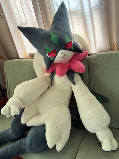 170cm Meowscarada Plush Doll — Pokemon Crystal Velvet Throw Pillow, Room Decor Anime Plush, Birthday & Christmas Gift