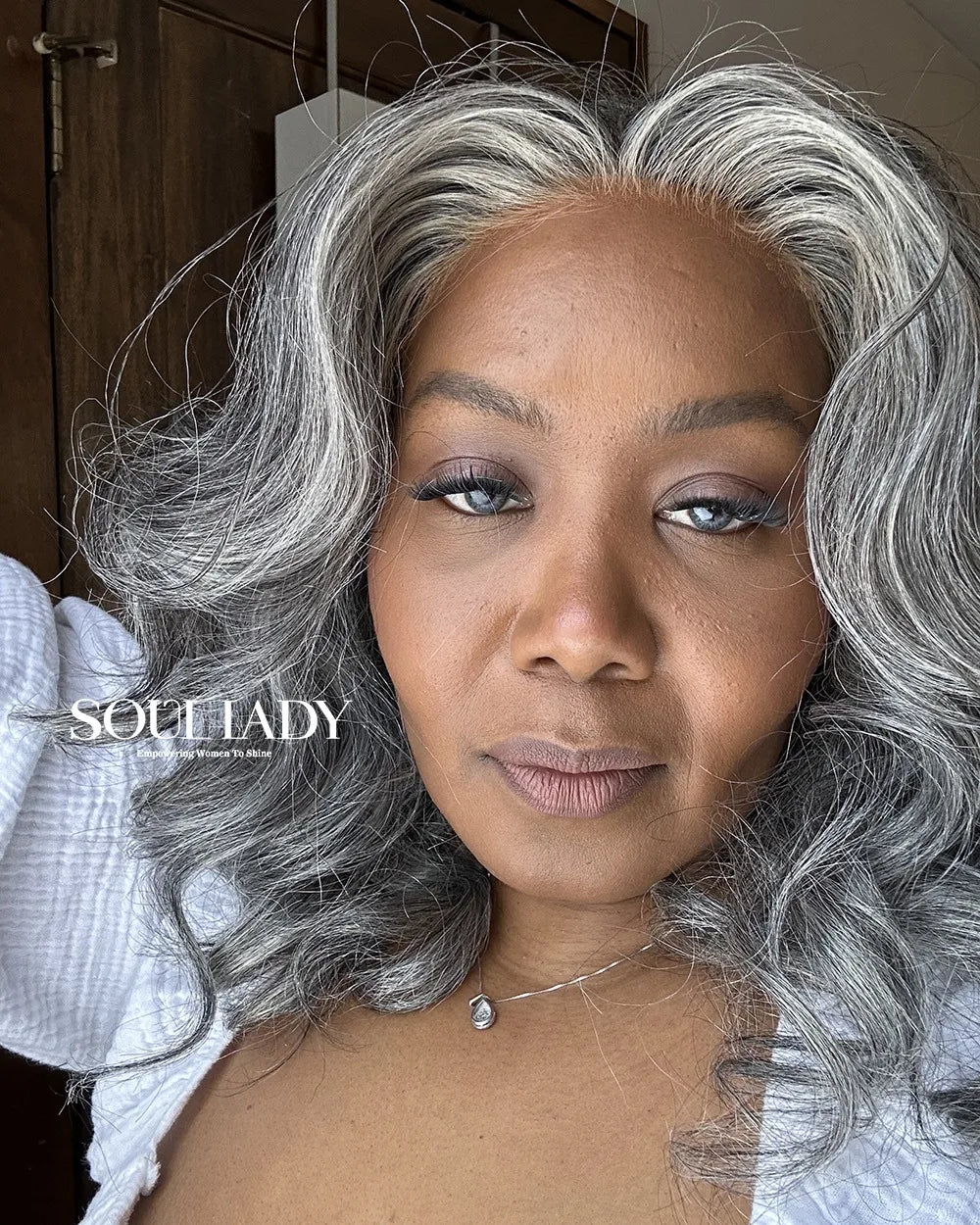 Soul Lady Salt & Pepper 5x5 Glueless HD Lace Closure Wig – Body Wave Bob, Silver Grey Loose Wave Human Hair for Black Women