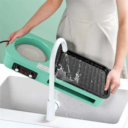 Multifunctional 3-in-1 Electric Grill — Smokeless Korean BBQ, Hot Pot & Non-Stick Baking Pan Multi-Cooker