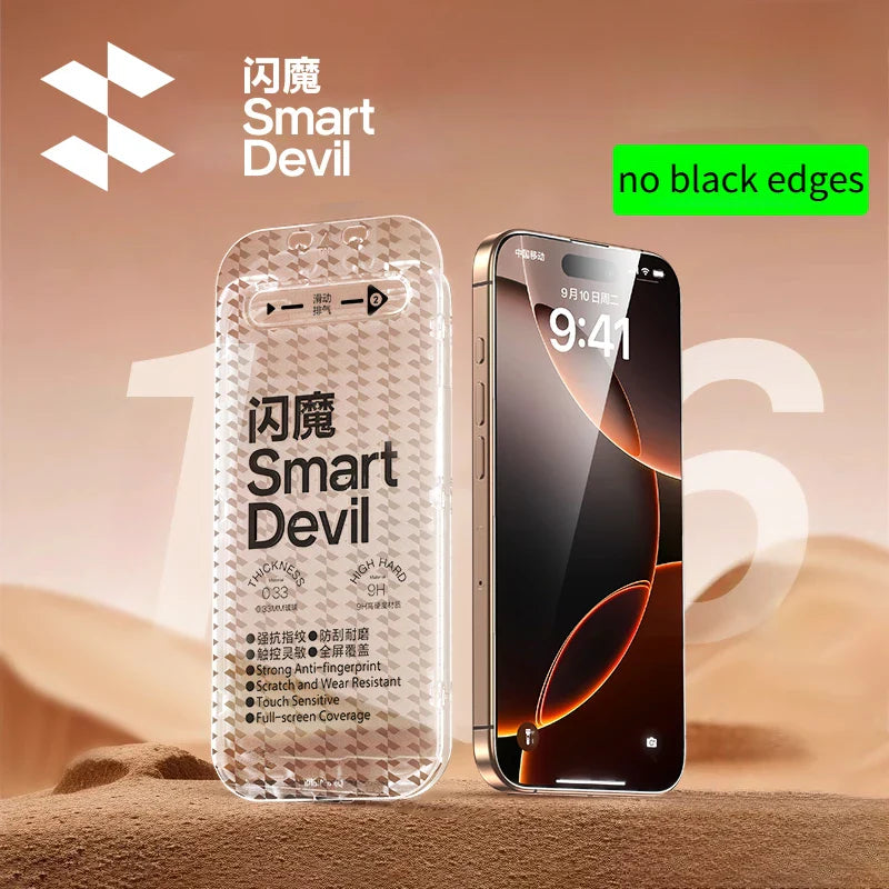 SmartDevil HD Privacy Screen Protector for iPhone 16 Pro/Pro Max – 1/2PCS Tempered Glass Film, No Black Edge