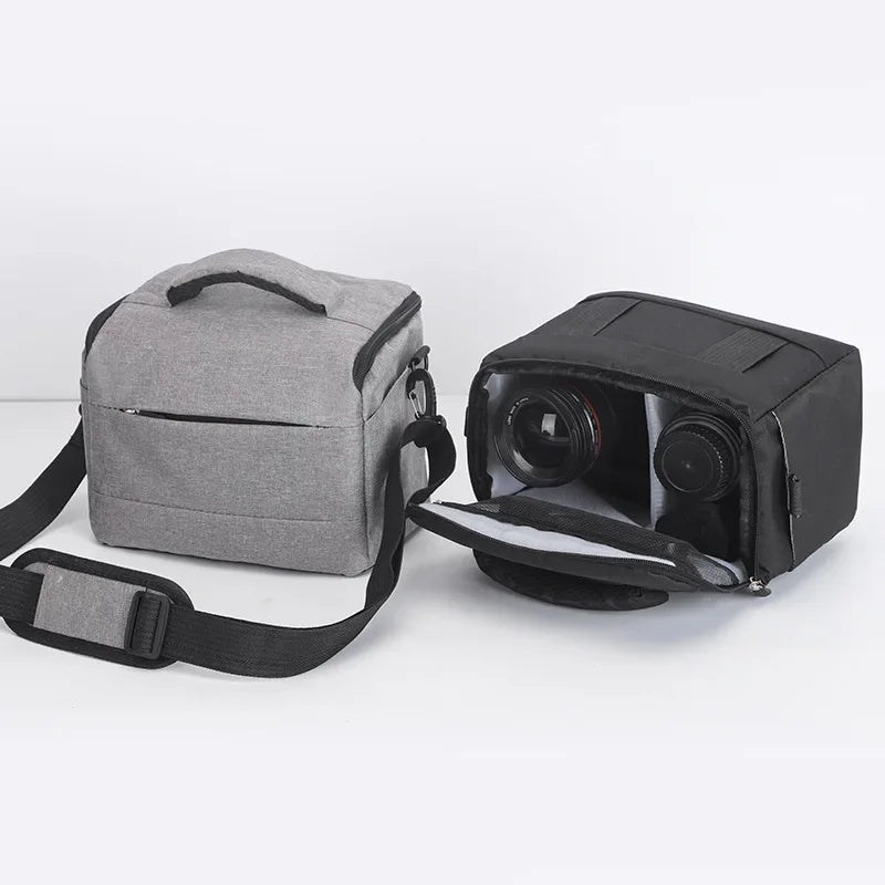DSLR Camera Shoulder Bag – Portable Nylon Handbag for Sony, Nikon, Canon, Panasonic Equipment, Crossbody Style