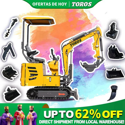 1 Ton Mini Excavator — Kubota Engine, EURO 5 Agricultural Digger, Customizable Compact Excavator for Sale
