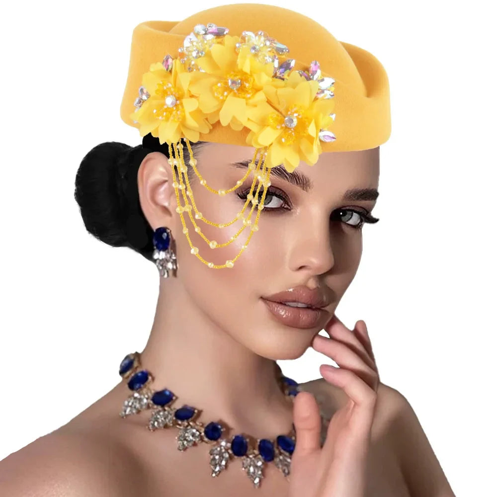 African Turban Headtie Hat - Floral Soft Head Wrap for Women, Church, Party & Casual Wear