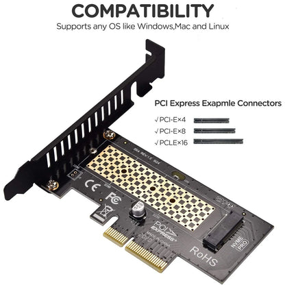 ZoeRax NVME Pro Adapter - M.2 NVME SSD to PCIe 4.0 Adapter Card for PC & Video Card