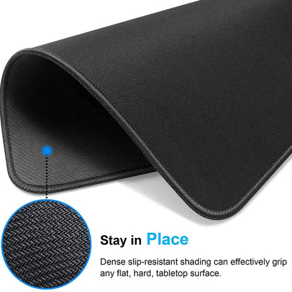 Black Cat Large Mouse Pad 90x40 — Kawaii Black & White Desk Mat for Computer & Office