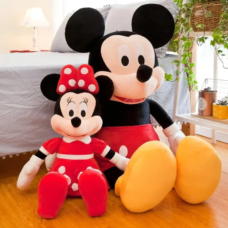 Disney Mickey & Minnie 35cm Plush Toy Cute Couple Red Pink Gift for Kids