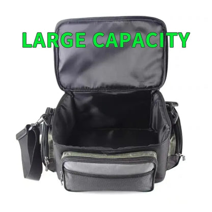 Multi-Functional Luya Fishing Bag – Waterproof and Wear-Resistant Oxford Cloth Crossbody Fanny Pack for Fishing Gear