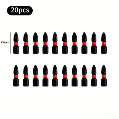 20PCS PH2 Magnetic Screwdriver Bit Set – 25mm Alloy Steel Anti-Slip Impact Phillips Drill Bits for Electric Screwdrivers & Outdoor Use