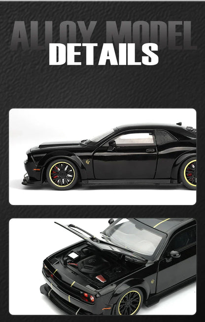 1:32 Dodge Challenger SRT Hellcat Redeye Diecast Model – V8 Alloy Metal American Muscle Sports Car Collectible
