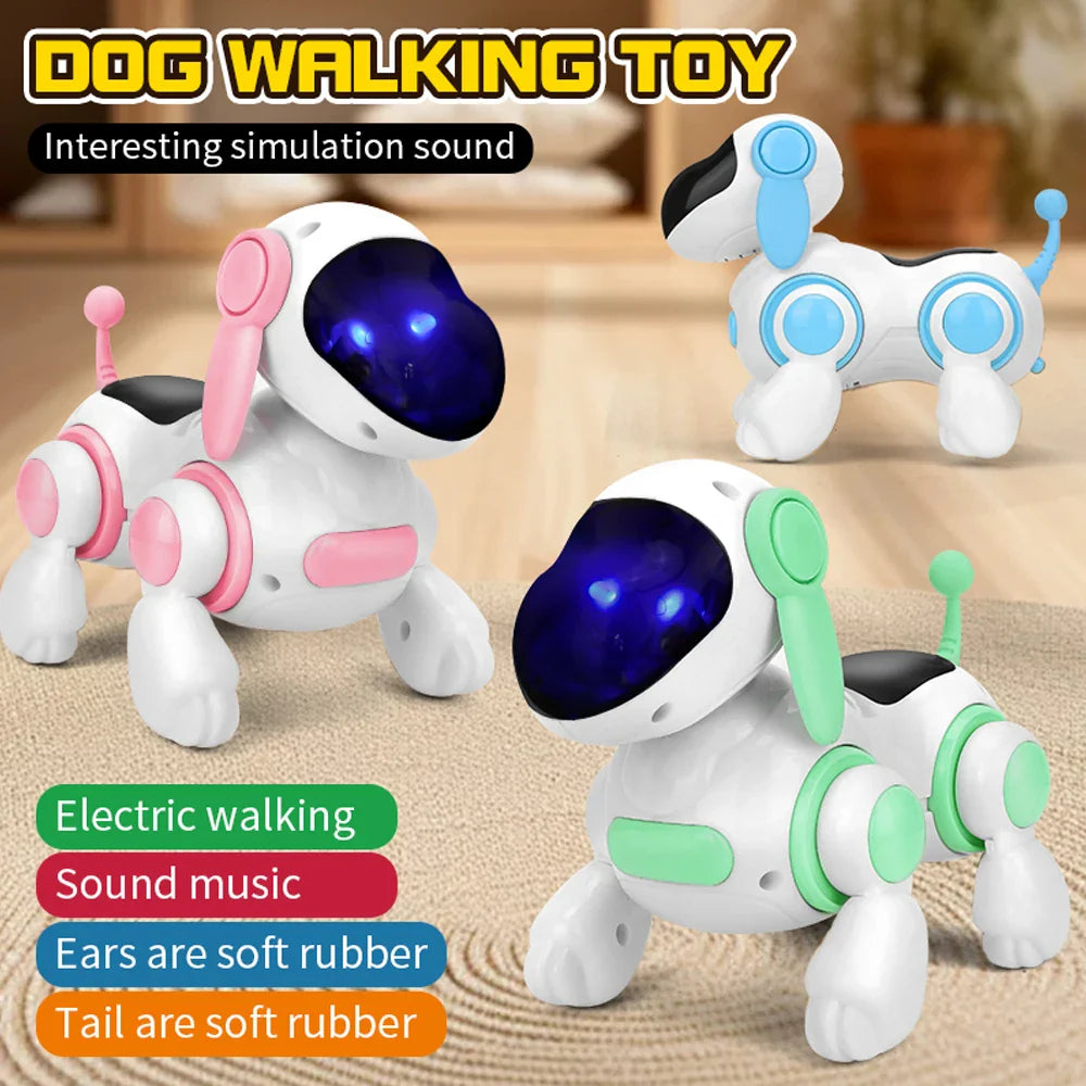 Smart Interactive Robotic Dog Toy - Walking, Singing, Lights & Music Educational Toy for Kids