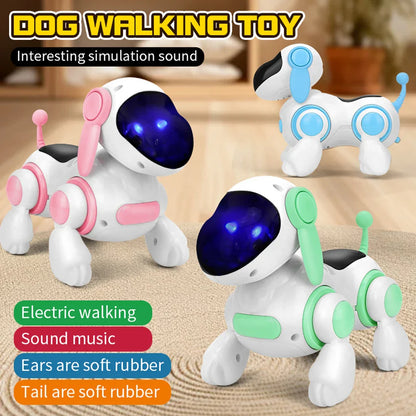 Smart Interactive Robotic Dog Toy - Walking, Singing, Lights & Music Educational Toy for Kids