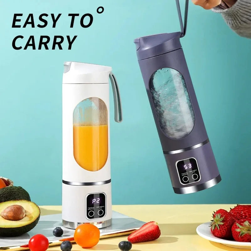 2025 Mini Electric Ice Crusher & Juicer – Household 450ML Juicer with Powerful Motor and Digital Display