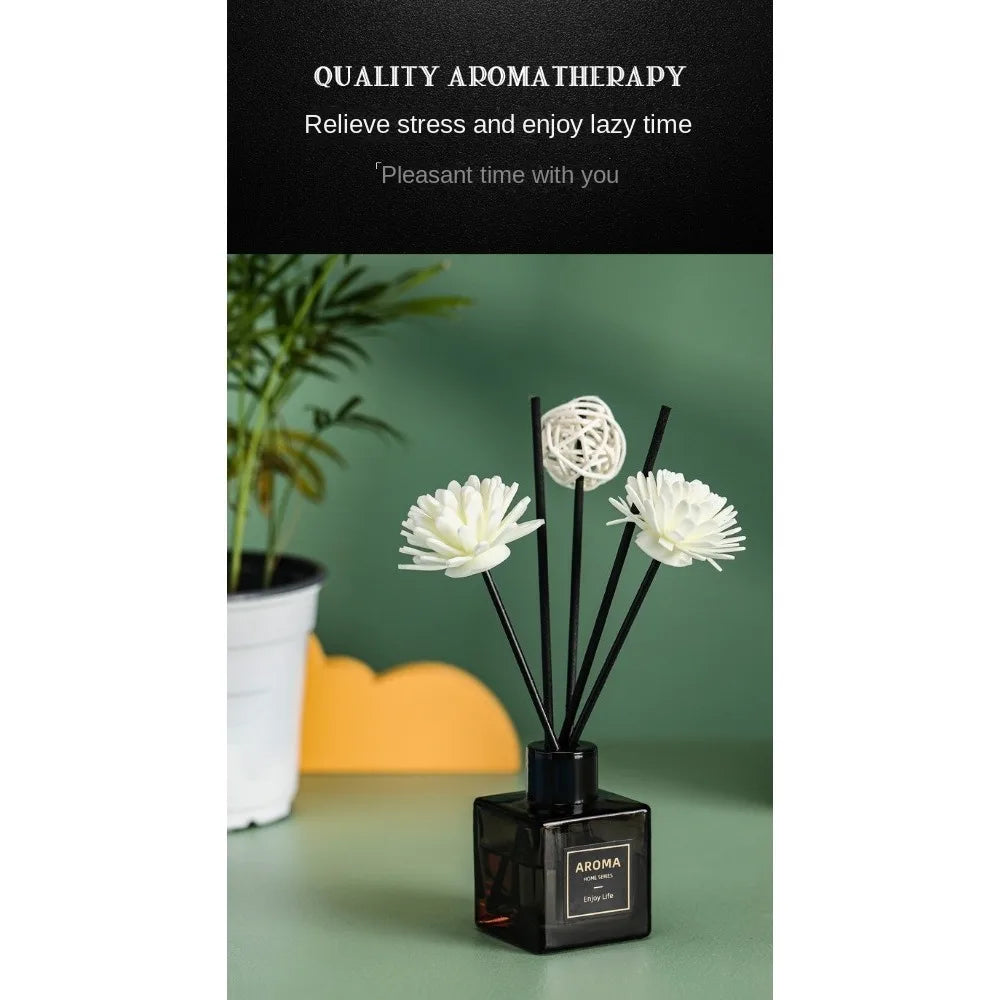 50ml Luxury Diffuser & Scented Candle Gift Set - Lime Basil Essential Oil for Aromatherapy & Home Decor