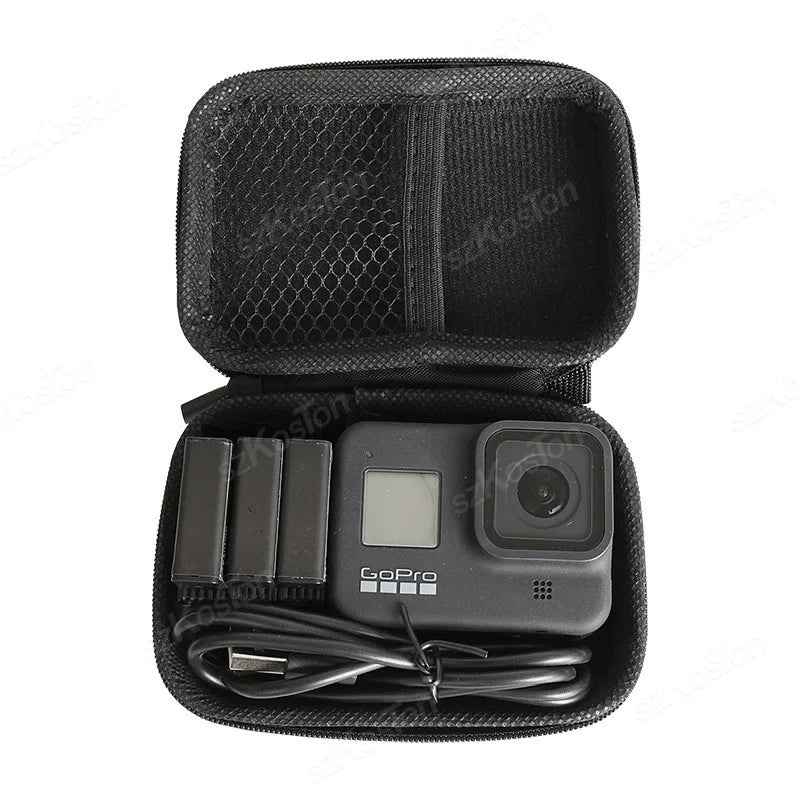 Mini Storage Bag Case for GoPro Hero 13–6 — Compact Carry Case for SJCAM, AKASO, DJI Osmo, Action 5 Pro & Camera Accessories