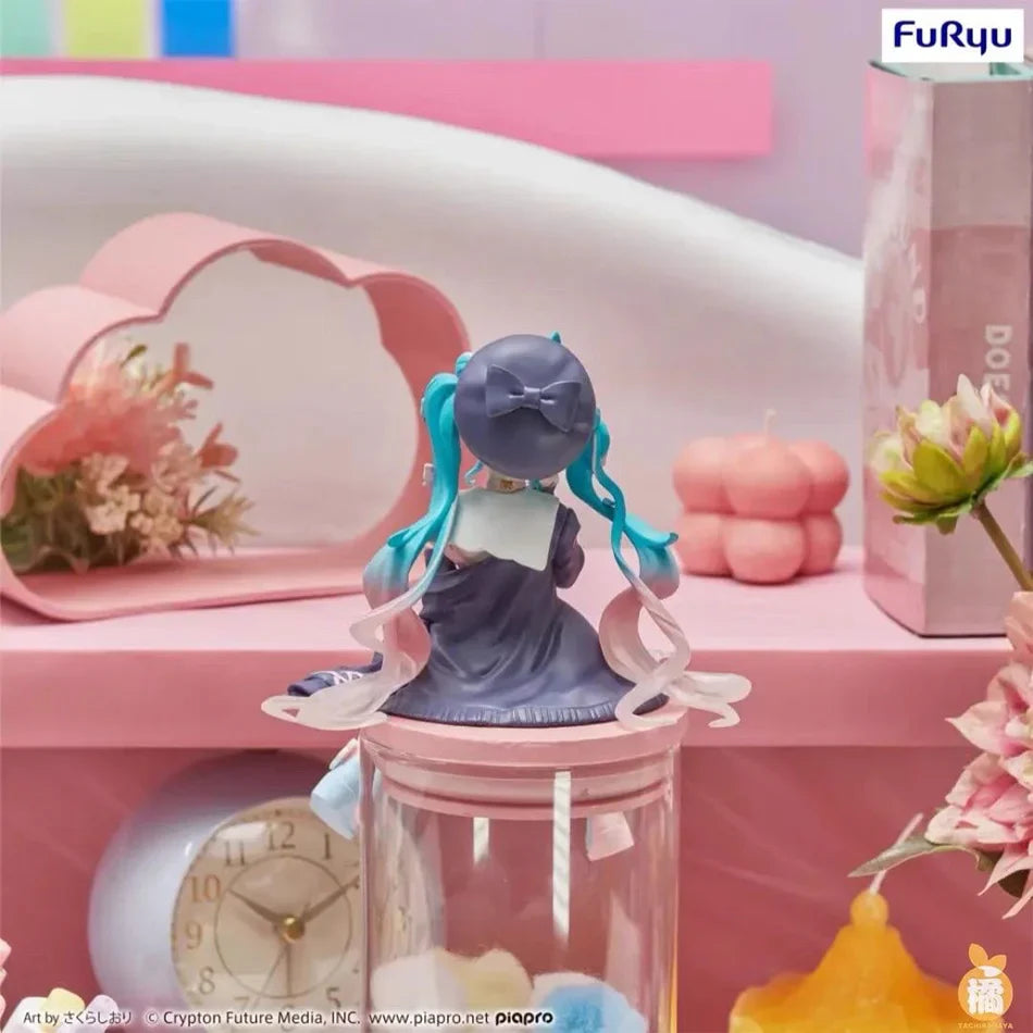 New Hatsune Miku Anime Figure – Pink Sakura Sitting PVC Action Figure, Model Toy Decoration & Collectible Gift