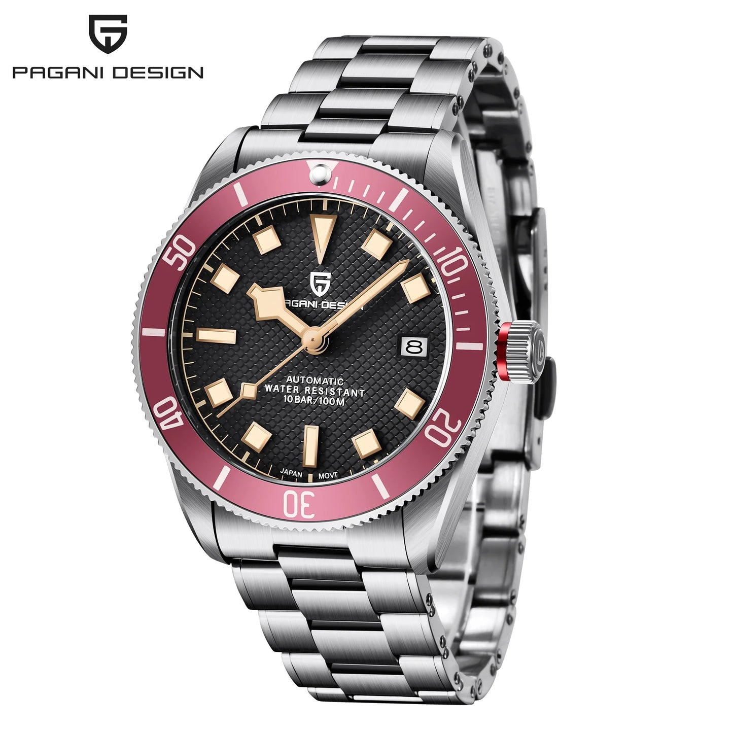 PAGANI DESIGN 2025 BB58 Men's Watch – Retro Automatic NH35A Mechanical, Luxury 100M Waterproof Wristwatch