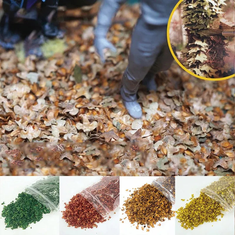Miniature Leaf Static Model - 35ml Micro Landscape Leaves for DIY Bonsai and Fairy Garden Decor - Sand Table Grass Tufts Accessories