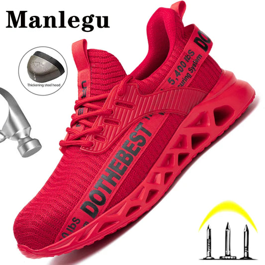 Steel Toe Safety Shoes for Men & Women – Lightweight Puncture-Proof Work Sneakers, Unisex Construction Boots