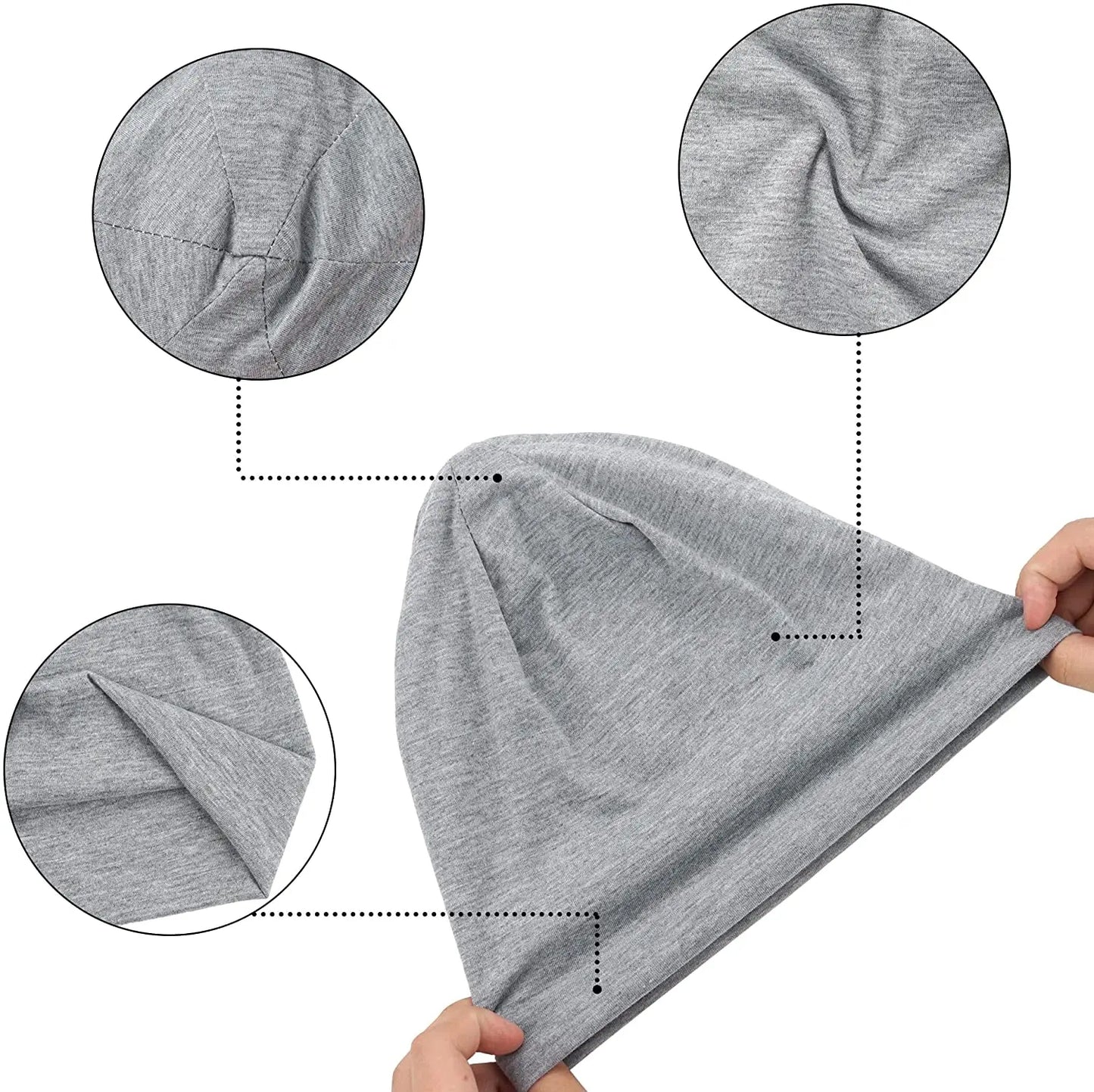 Solid Color Unisex Slouchy Beanie - Soft Cotton Hip-Hop Cap, Lightweight Running Hat for Men and Women