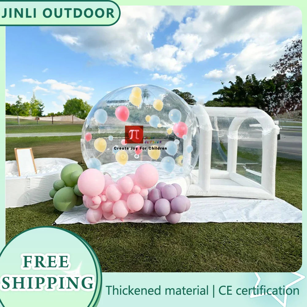 Inflatable Bubble House Kids Play Tent – Transparent PVC Outdoor Dome with Blower for Birthday, Trampoline & Gifts