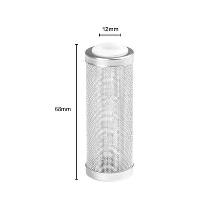 12/16mm Aquarium Inflow Inlet Filter – Stainless Steel Mesh Net Guard, Fish Tank Intake Strainer & Prefilter Cover