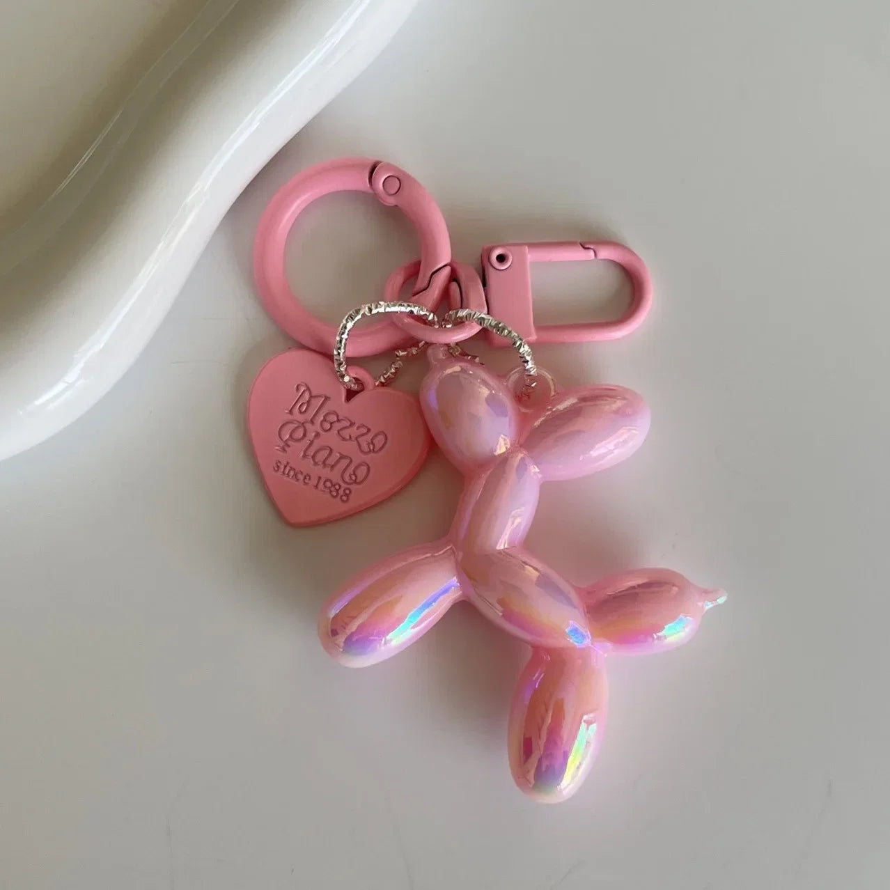 Jelly Balloon Dog Keychain - Cute Cartoon Dog Pendant Charm for Keys, Bags & Unisex Gifts