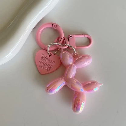 Jelly Balloon Dog Keychain - Cute Cartoon Dog Pendant Charm for Keys, Bags & Unisex Gifts