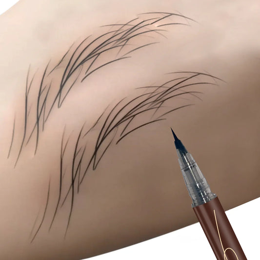 Ultra-Fine Waterproof Eyebrow Pencil & Sweat-Proof Liquid Eyeliner – Professional Dual-Purpose Durable Makeup Tool