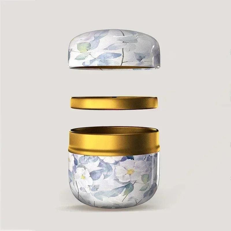 Portable Tea Caddy Tin Box – Sealed Storage Container for Tea, Coffee, Candy & Snacks | Mini Metal Organizer for Kitchen & Travel Storage