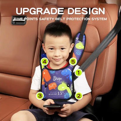 Child Seat Belt Shoulder Cover – Safety Positioner & Neck Protection for Kids, Car Seatbelt Adjustment Holder