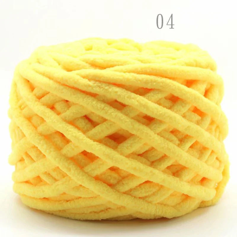 3PCS 300g Soft Chenille Knitting Yarn – Thick Ice Strip Cotton Wool Yarn for DIY Handmade Blankets, Scarves & Craft Projects
